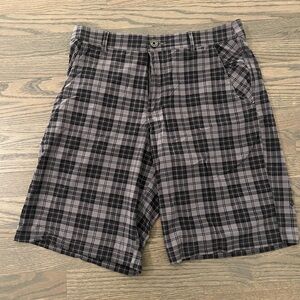 Lululemon Athletica Flat Front Black and Gray Shorts